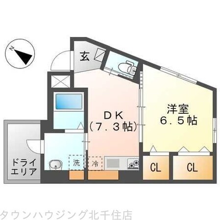 ＤＩＭＯＲＡ北千住　-ディモーラ北千住-の物件間取画像